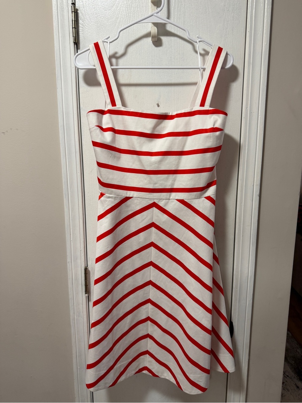 Draper James Red and White Striped Midi Dress